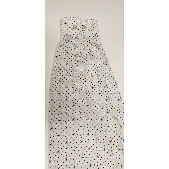 J. Ferrar Mens Long Sleeve Button Up Polka Dots White/Brown Shirt Size L-16-16.5 - Picture 4 of 5
